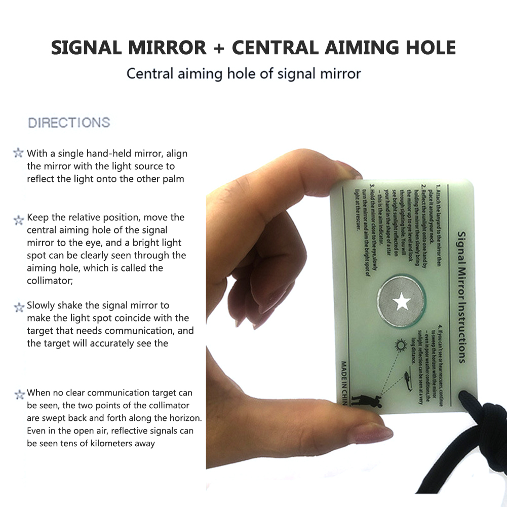 Signal Mirror Rescue - Multifunction Survival Marine Kayak Emergency Rescue