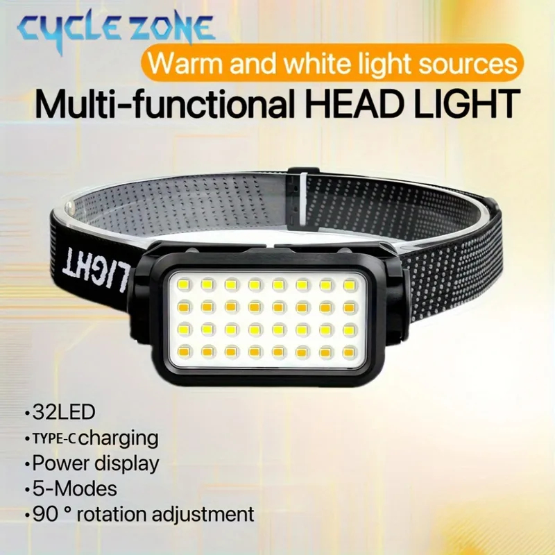 Outdoor Adventure At - Rechargeable Headlamp with 32 LED 5