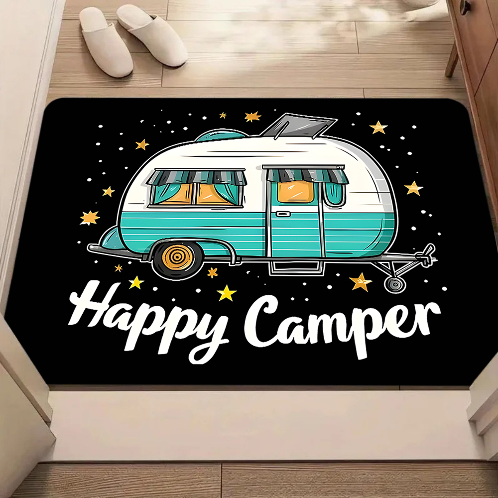 Outdoor Adventure Golf - Vintage Camper Van Doormat with Stars