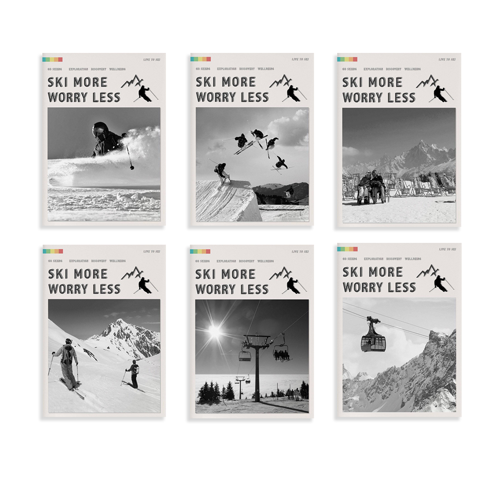 Outdoor Adventure Ideas - Ski More Worry Less Poster, Skiing
