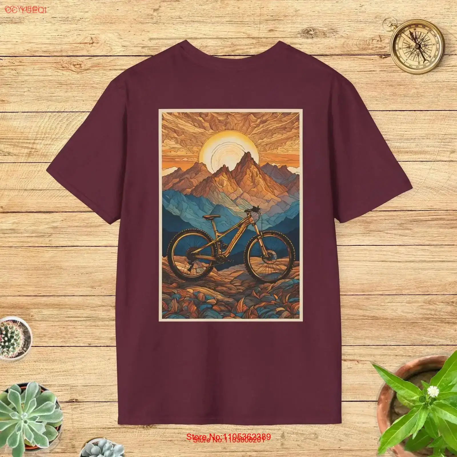 Outdoor Adventure Ideas - Scenic Mountain Bike Art T Shirt