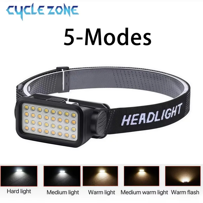 Rechargeable Headlamp with 32  - Outdoor Adventure At recension och pris