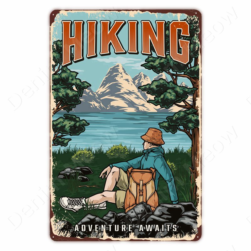 Camping Family Tin Sign, Fishi - Outdoor Adventure Club recension och pris