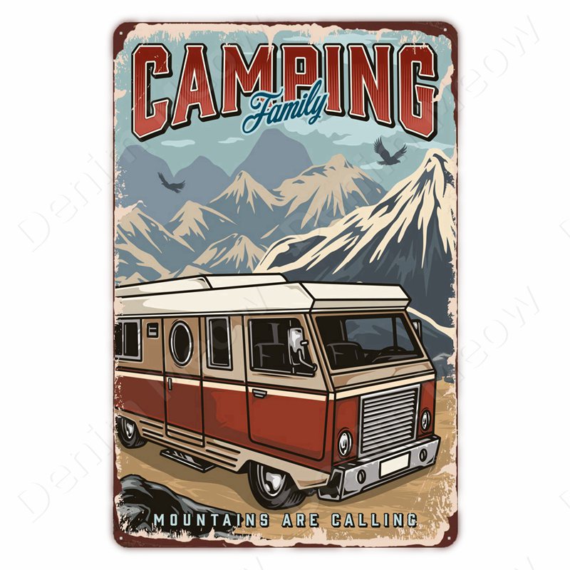 Camping Family Tin Sign, Fishi - Outdoor Adventure Club recension och pris